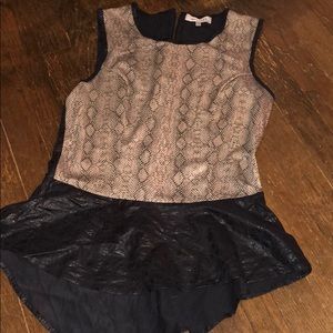 Faux snake skin blouse